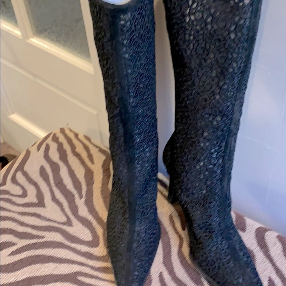Stunning vintage Stuart Weitzman lace boots , dare to be different